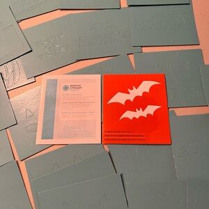 Martha Stewart Blue and Orange Halloween Stencil Set -48